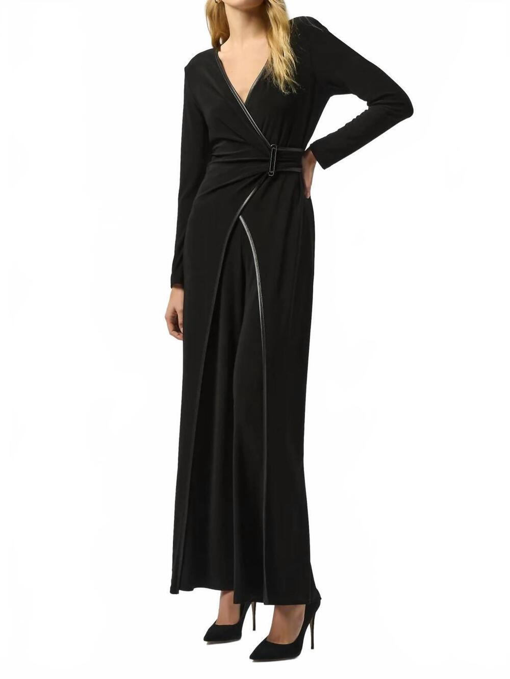 NEW JOSEPH RIBKOFF wide leg jumpsuit in black